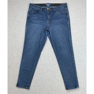 Democracy Jeans Womens 14 Blue Denim Cotton Blend Stretch Slim